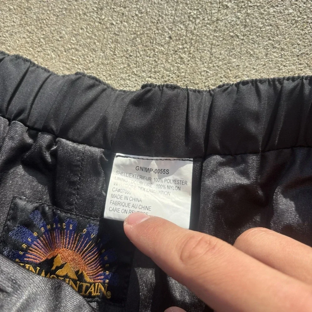 Sun Mountain Rain Pants Mens‎ XL Black GORE-TEX Elastic Waist Golf Waterproof